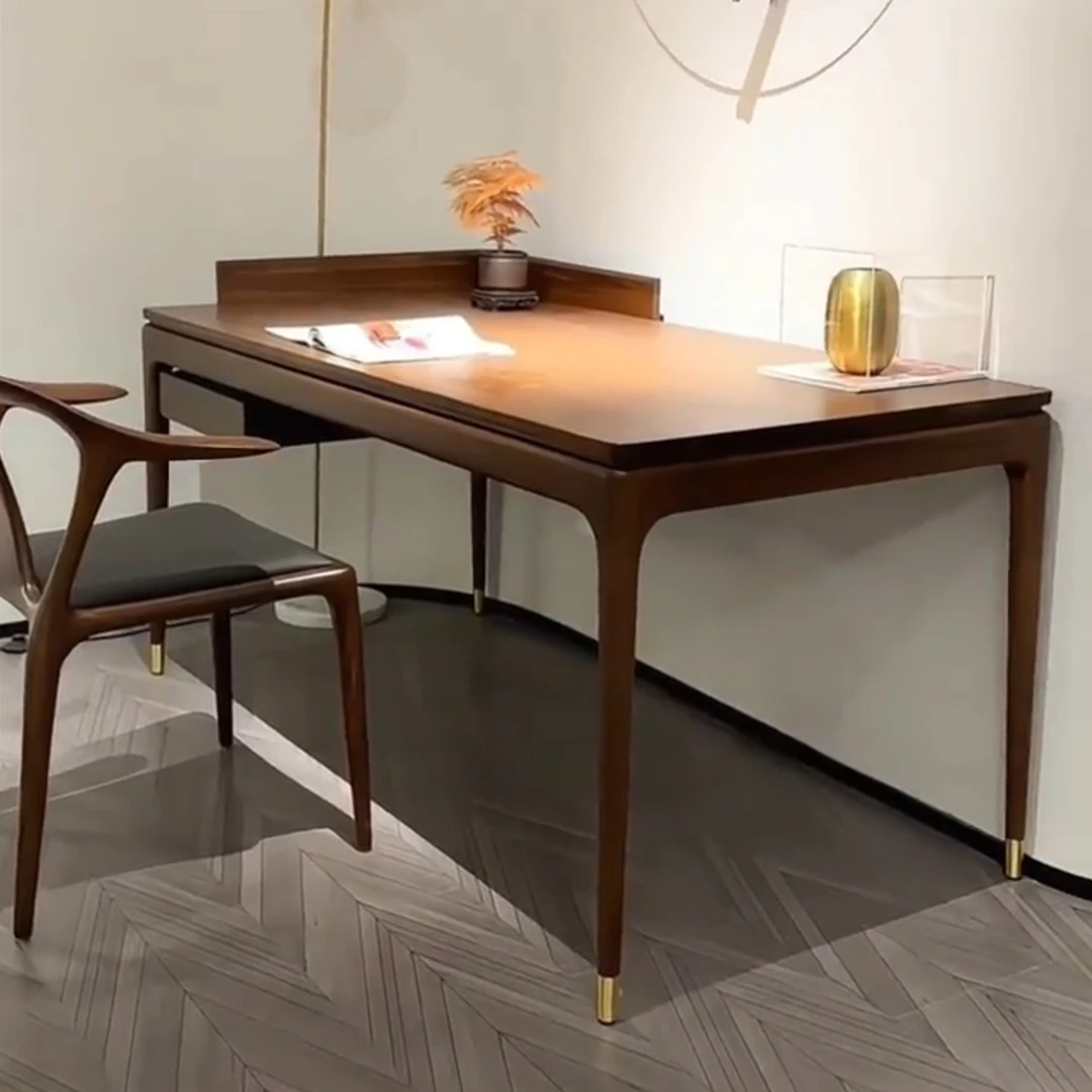 

Black walnut desk, study computer desk, desk writing desk