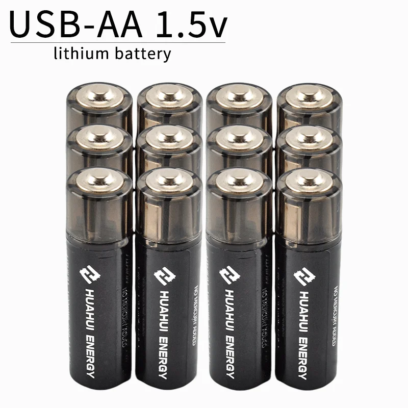 USB-AA1.5V rechargeable battery, USB charging detachable charging head, 1500mwh lithium battery