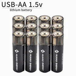 USB-AA1.5V rechargeable battery, USB charging detachable charging head, 1500mwh lithium battery