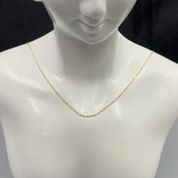 Sinya Hot Sale 18k Au750 Gold Fine Jewelry Women Ladies Moms Gift Light Weight High Quality Clavicle Shine O Chain Necklace