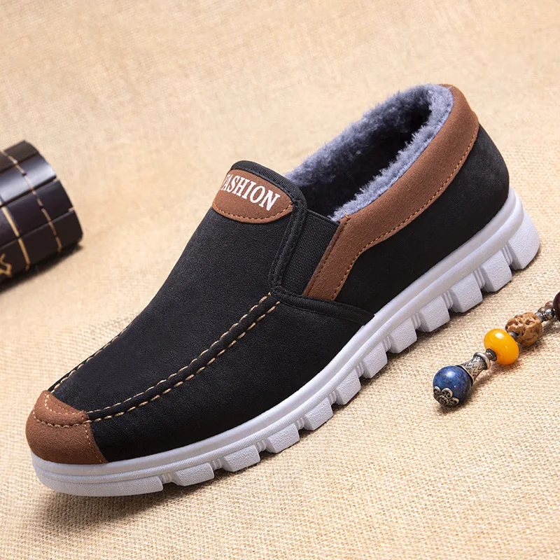 ​ Botas Brunch para el día de Año Nuevo, diseño térmico para hombre, calor en todo el pie, parte superior de cuero brillante, antideslizante para calles heladas ​