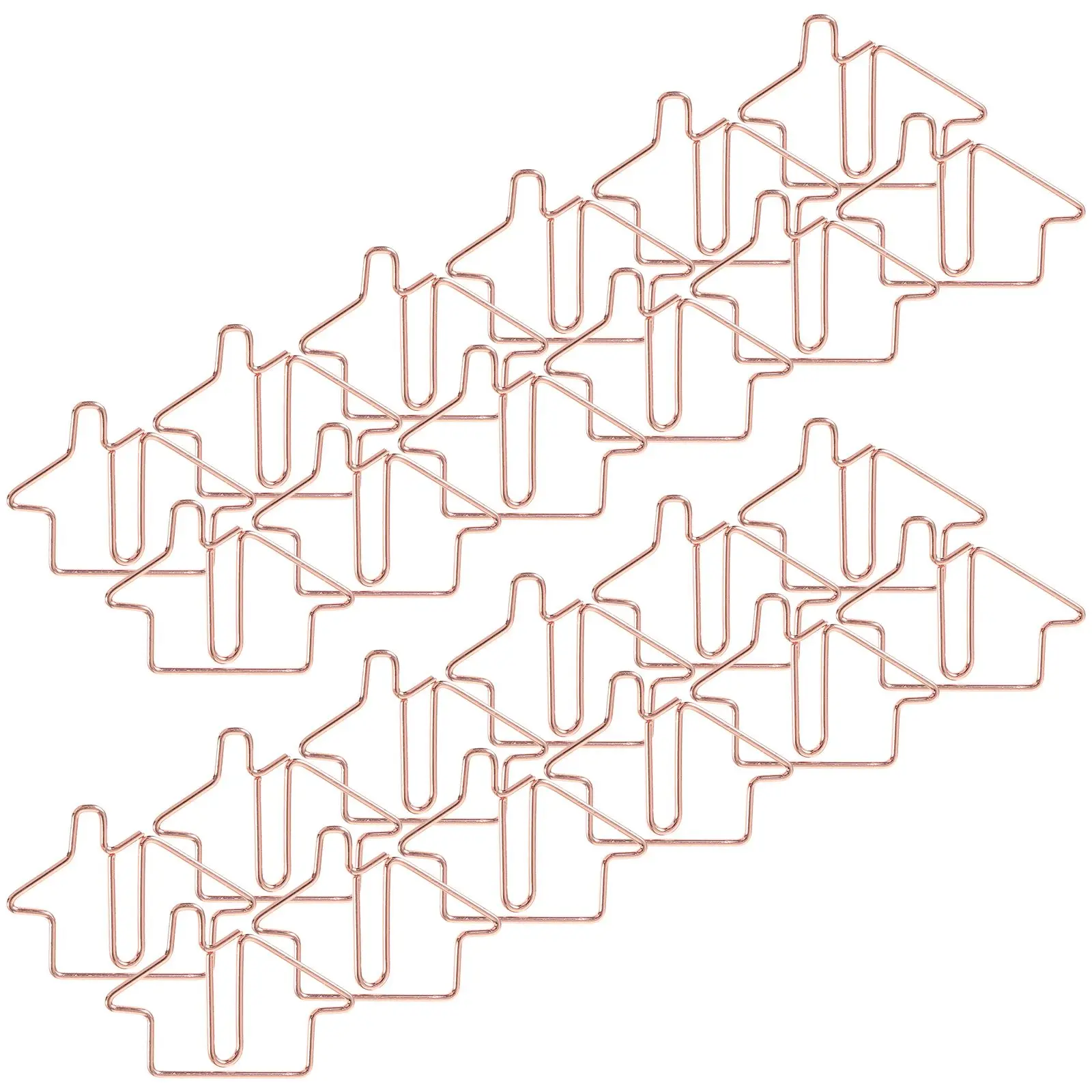 50 Pcs Paper Clips Metal Mini Cute Unique Small Office File Paperclips Rose Gold