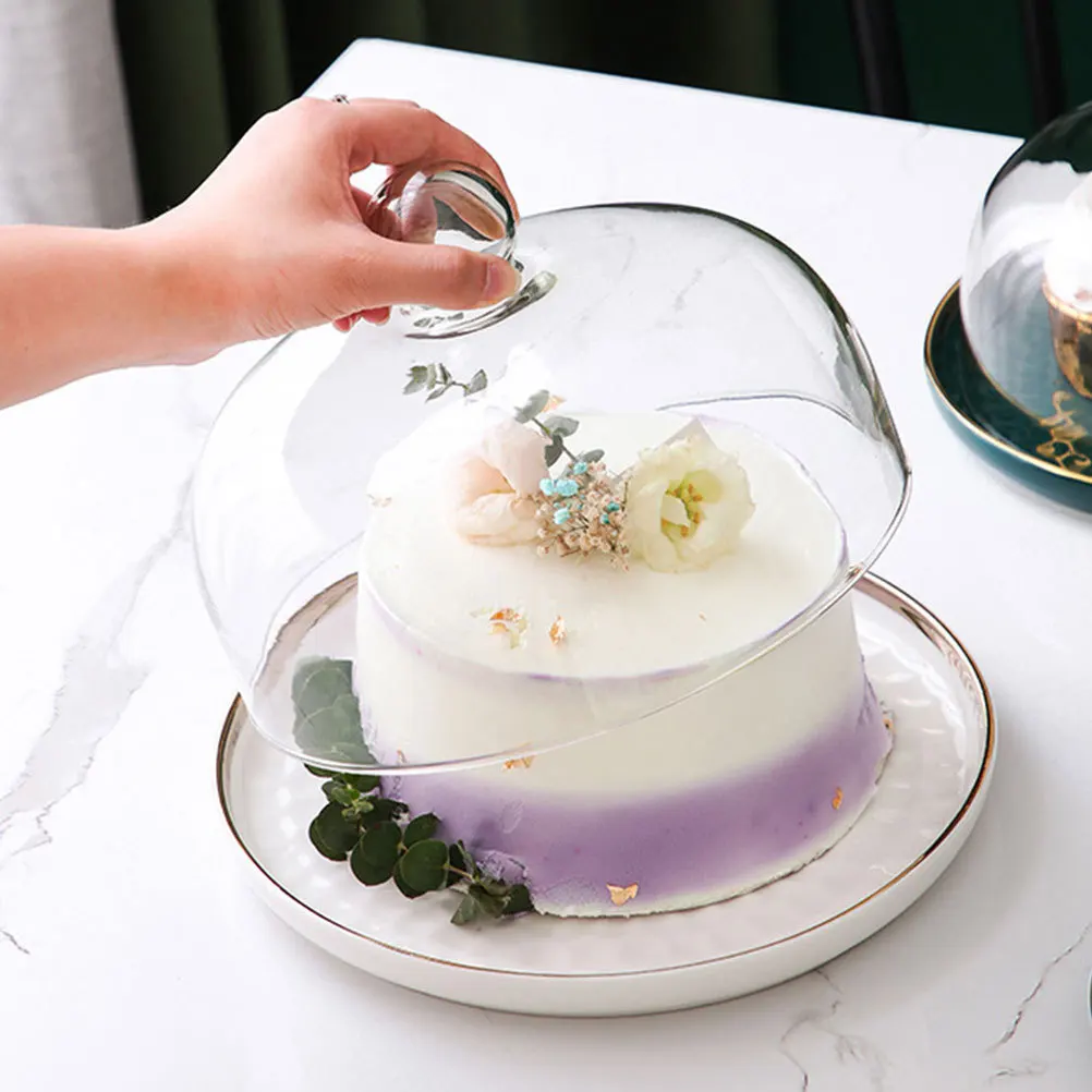 

1Set Elegant Cake Tray with Lid Dessert Serving Plate Cake Storage Tray Wedding Party Snack Display Cupcake Holder