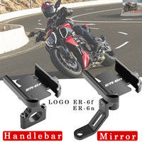 For Kawasaki ER6F ER6N ER 6F 6N Universal Handlebar Mirror Mobile Phone Holder GPS Stand Bracket Motorcycle Accessories