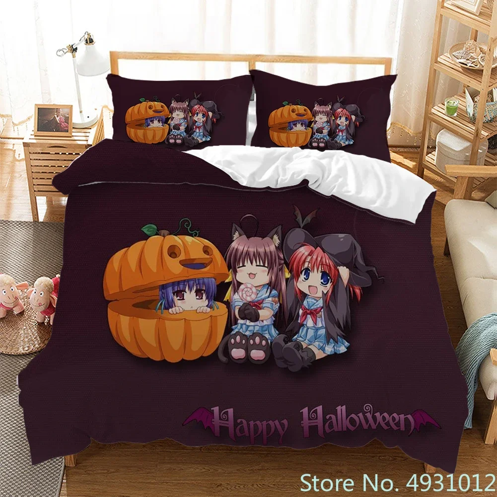 Cozy Bedding Set Happy Halloween Ghost Pumpkin Witch 3D Duvet Cover for Child Kids Teens Adult Home Textile Quilt Cover