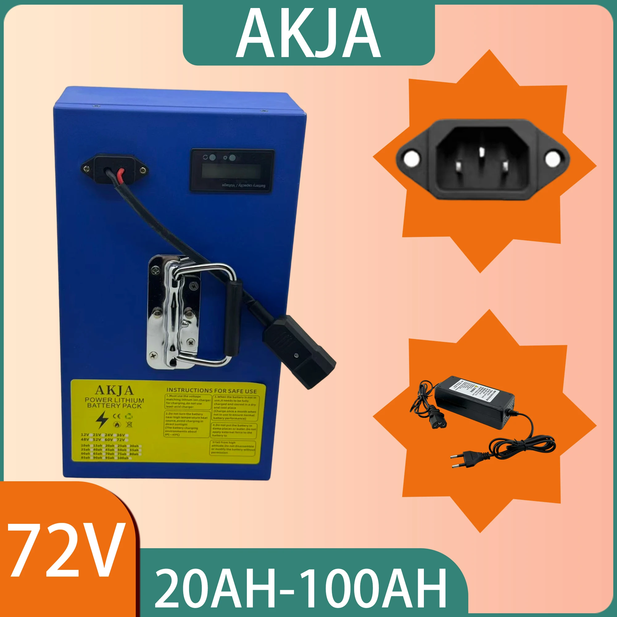 

Air freight fast delivery, iron box waterproof shell 48V20AH-100AH lithium-ion battery, suitable for use in 1000W3000W equipment
