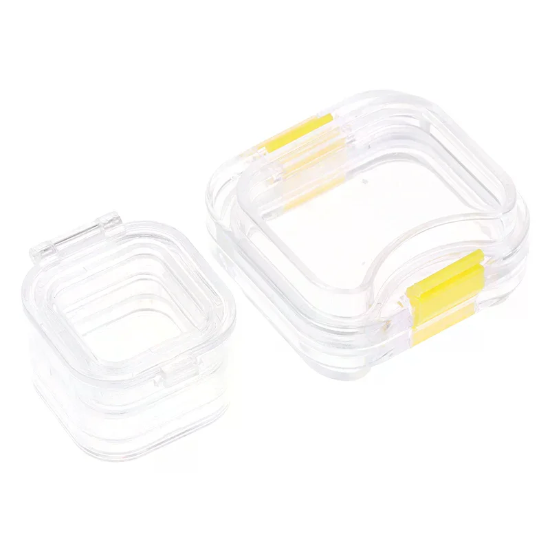 1 Pcs Plastic Dental Lab Box With Film Dentist False Tooth Case Box With Membrane Storage Boxes Denture Teeth Container Case