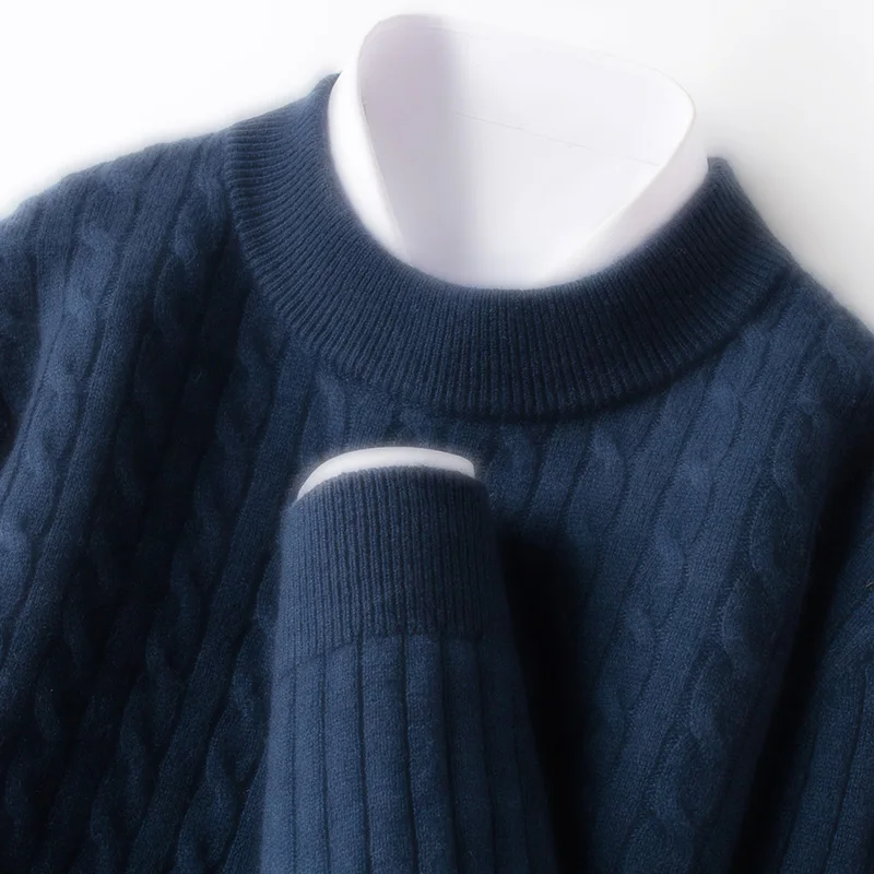 

100% Australian Merino Wool Sweater Men's, 410g Thickened Anti-Pilling, Old Money Style, 4 Colors​