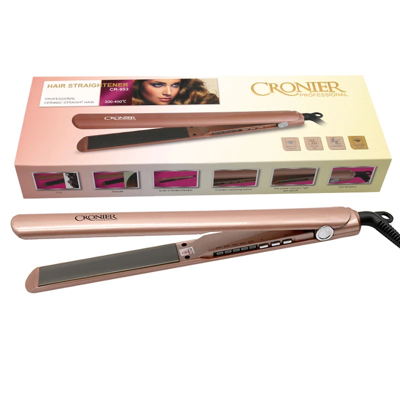 Max.950℉ Professional Flat Iron Straightening Iron Hair Straightener Tourmaline Ceramic Plate Straightening Salon Tool 220-240v