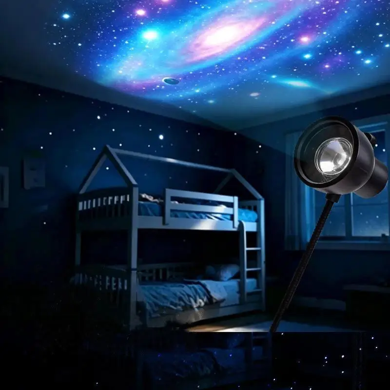 Mini Galaxy Star Projector Two In One Night Light Home Background Atmosphere Bedroom Car Decor Children Gift Room Lamp