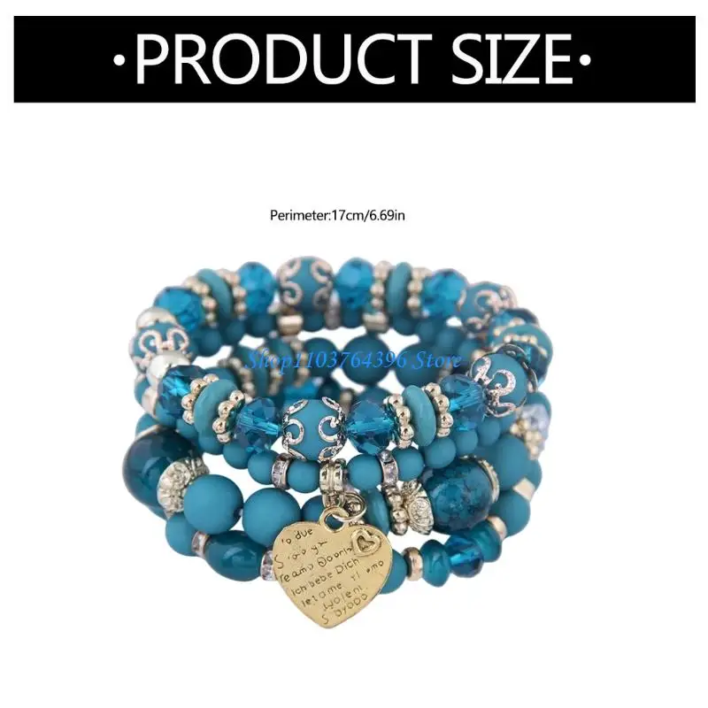  Elastic Multilayer Resin Beads Fringe Handmade Jewelry For Women Bohemian Party Wear