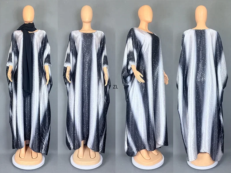 

Plus Size African Chiffon Dress for Women with Inner Elegant Wedding Evening Party Gown 2026 Ramadan Abaya Turkish Kaftan Robe