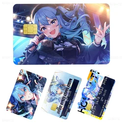 Hoshimachi Suisei Anime Poker Sticker Film Tape Skin For Credit Card Debit Card Cartoon Waterproof Stickers Small Chip