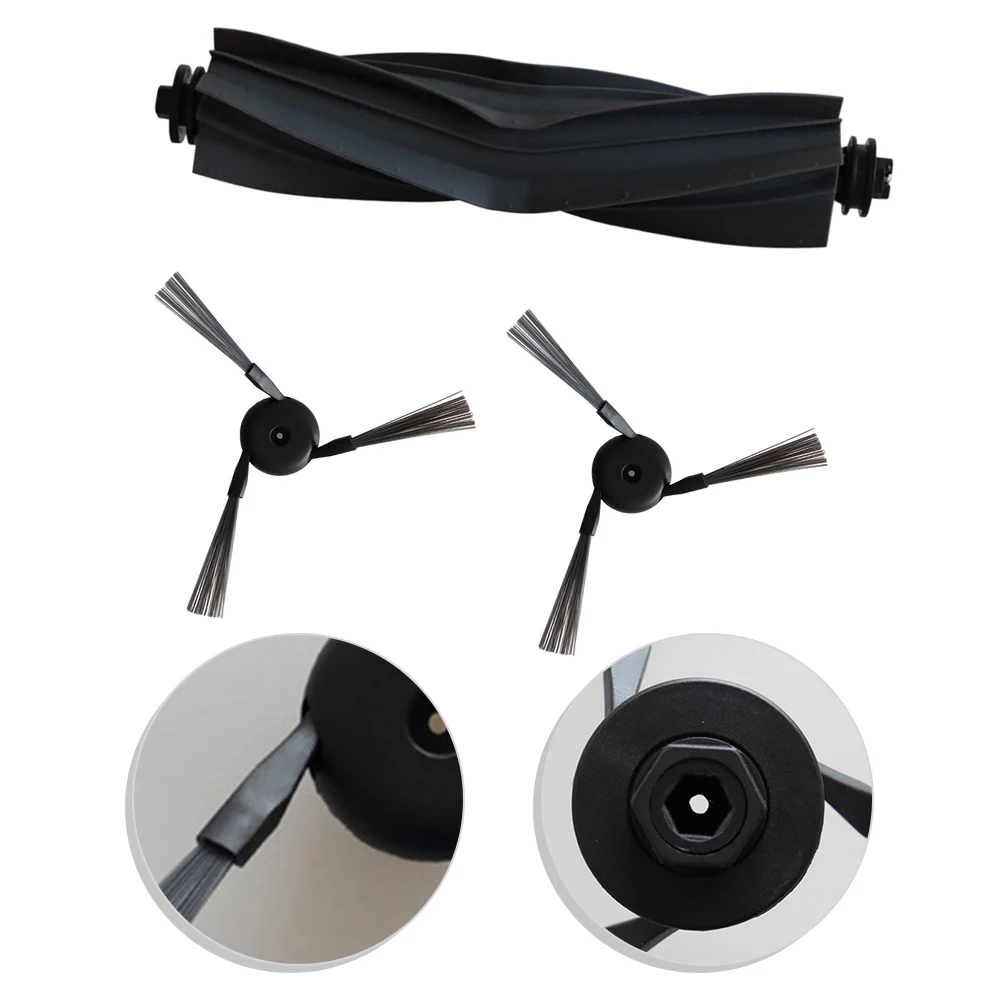 1 Roller Brush 2 Side Brush For MOVA P10 Pro Ultra Gen 2 / RLP55SE Robot Vacuums Mop For Floor Efficient Dirt And Debris Removal