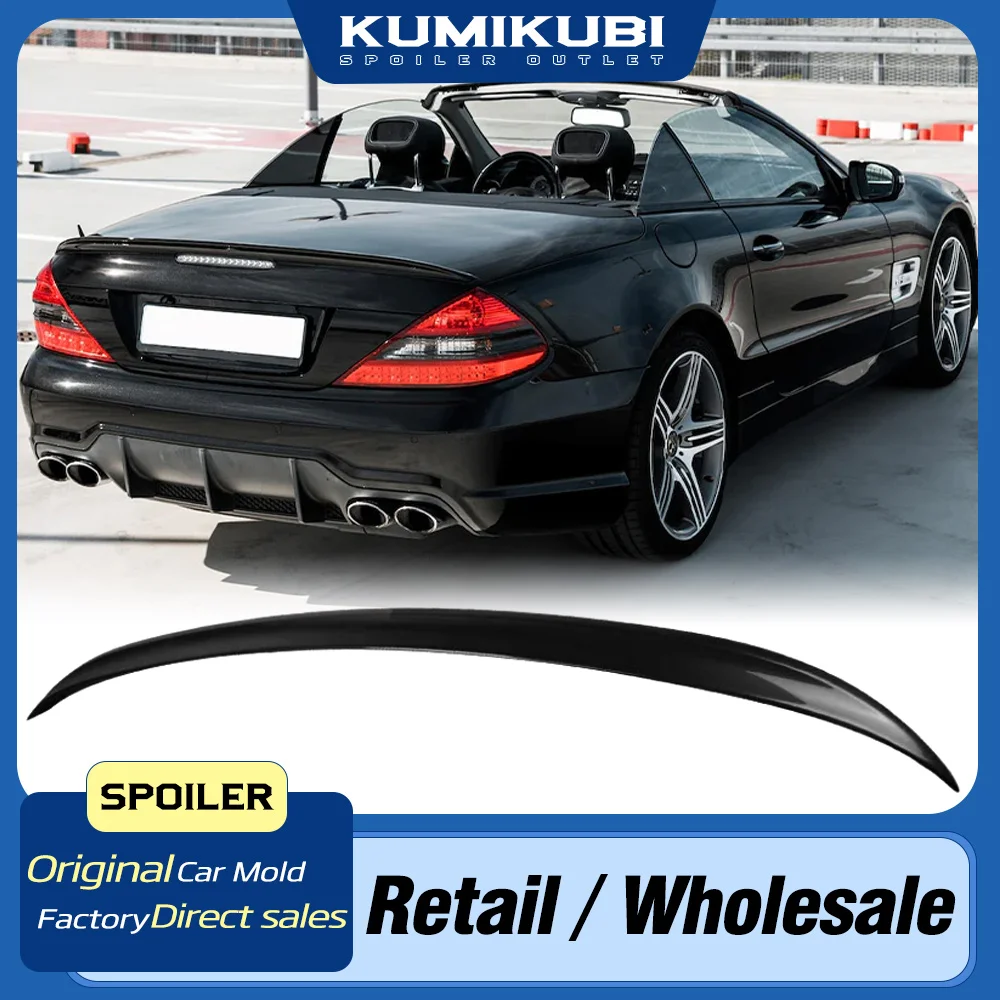 R230 Kofferraumspoiler, passend für Benz R230 SL-Klasse AMG Style Carbonfaser oder FRP Heckspoiler SL350 SL500 SL55 SL63 2006–2012