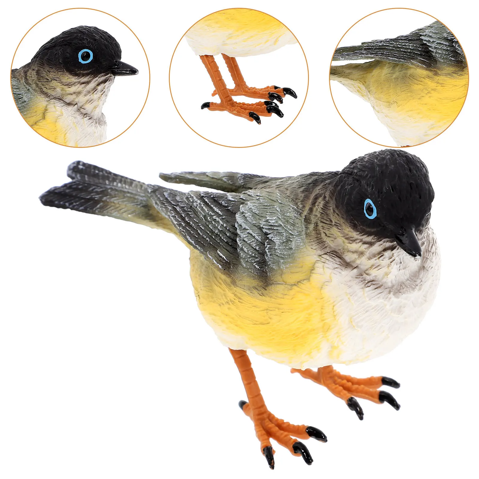 

Micro Landscape Small Bird Decorative Sculpture Realistic Artificial Bird for Indoor Outdoor Garden Desktop Scene Adornment