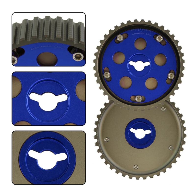 2pcs Adjustable Cam Gear Pulleys Fit for Suzuki Swift GTI GTS G13B 1.3L DOHC 1986-1999