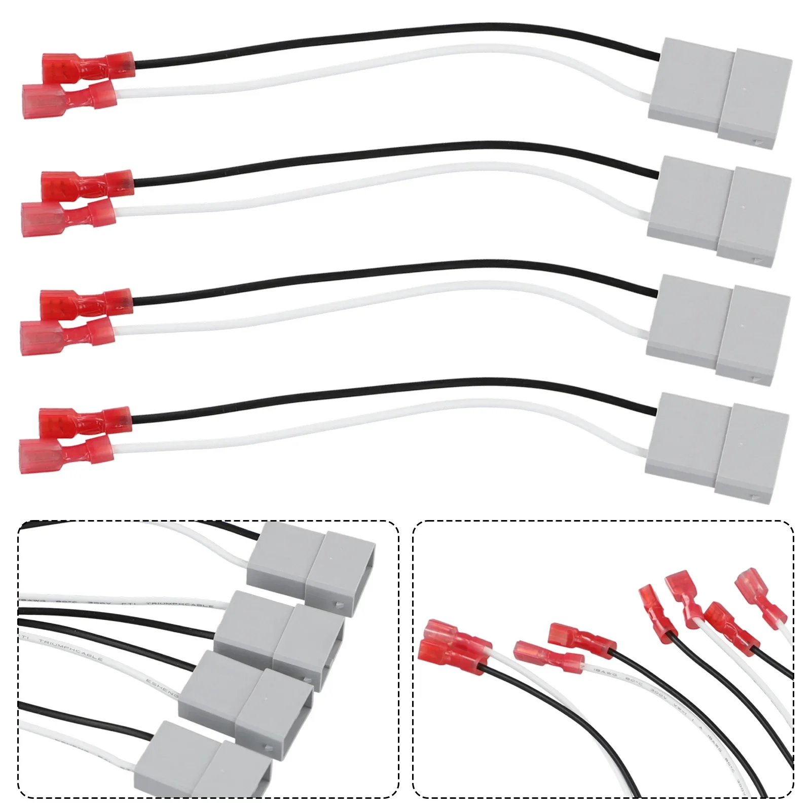 High Quality Hot Sale Speaker Wire Harness Adapter 180mm/7.09" ABS Plastic For Accord 1986-2020 Civic For Honda view 5