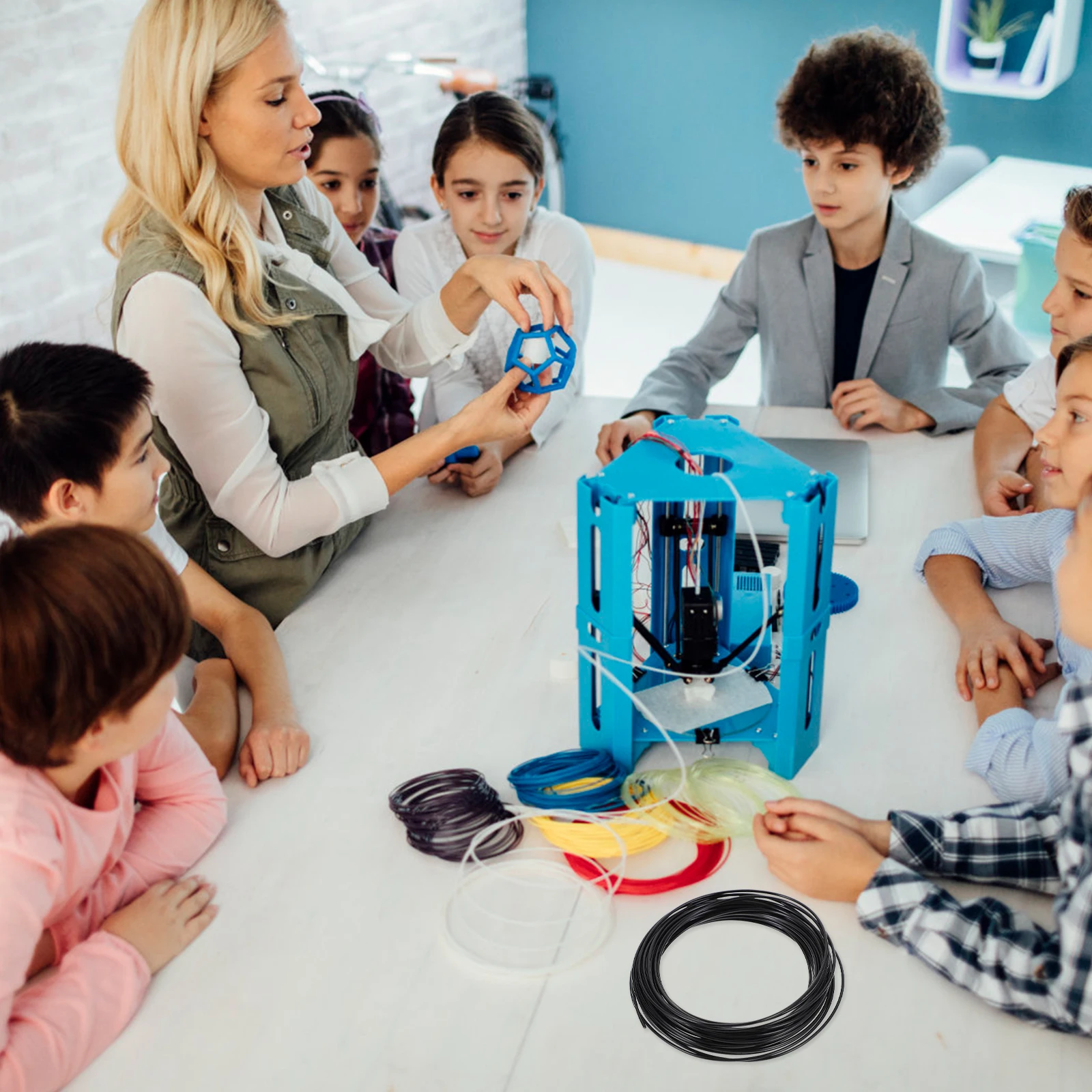 

ABS 3D Printing Filament 1.75mm 10m Black Dimensional Accuracy Low Shrinkage Vacuum Sealed Material 3D Printer Filament