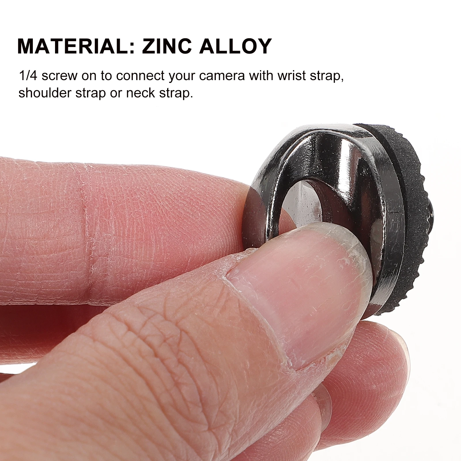 

4Pcs Camera Strap Shoulder Screw Zinc Alloy Durable Mounting Screw Vibration Dampener for Neck Wrist Sling Camera Accessory