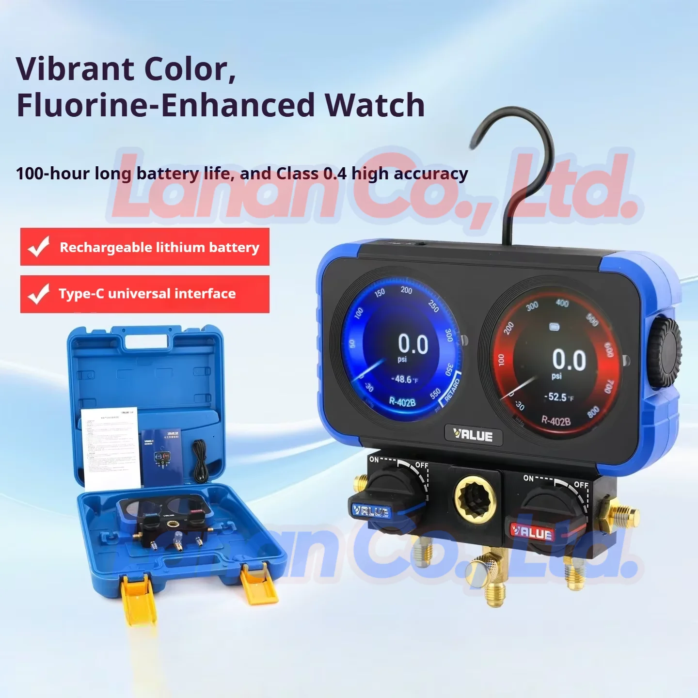 VALUE Digital Manifold Gauge VRM2-X With HD Display