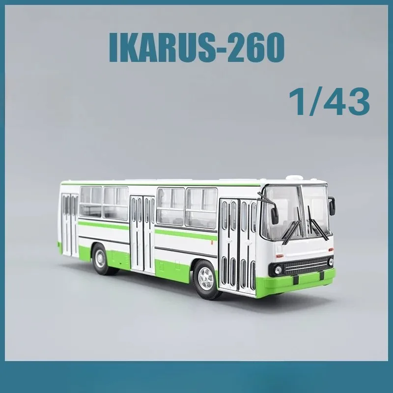 Coche de Juguete a Escala 1/43, Modelo de Autobús de Pasajeros IKARUS 260, Modelo Clásico IKARUS-260 MDSB004-3, Modelo Estático Realista, Juguete de Regalo para Niños
