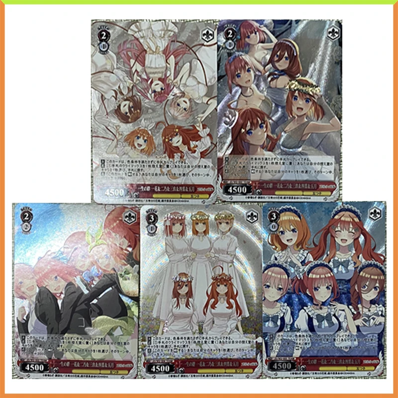 

Anime Goddess Story DIY ACG Refraction Foil Nakano Itsuki Miku Nino Toys for boys Battle Collectible Cards Birthday Present