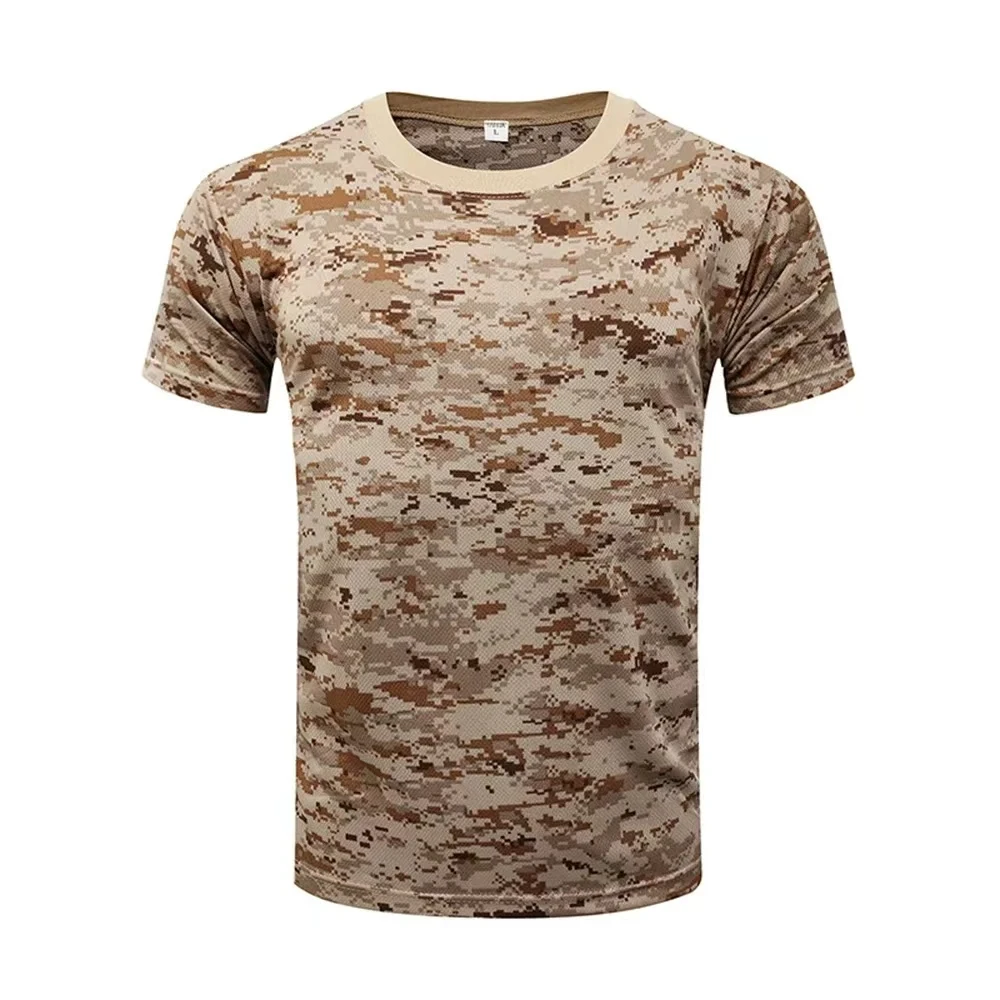 

Men Casual Tactical T Shirts Short Sleeve Camouflage T-Shirt Quick Dry Outdoor Gym Top Tees Cargo T Shirt Male Clothing