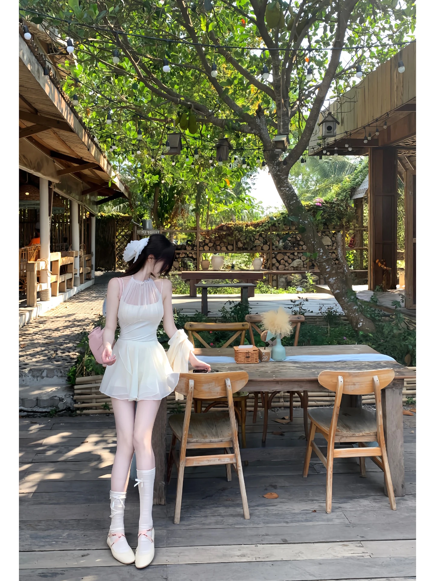 

Ballet Lace Trim Half Skirt Women's Sweet Pure Desire Atmosphere Short Skirt Breathable Skin-Friendly Polyester Fiber A-Line ...