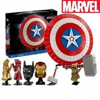 Hot Marvel Blocks Bricks Toys Iron Man Nano Gauntlet Thanos Infinity Gauntlet Building Gloves Plastic Iron Man Model Puzzle Gift