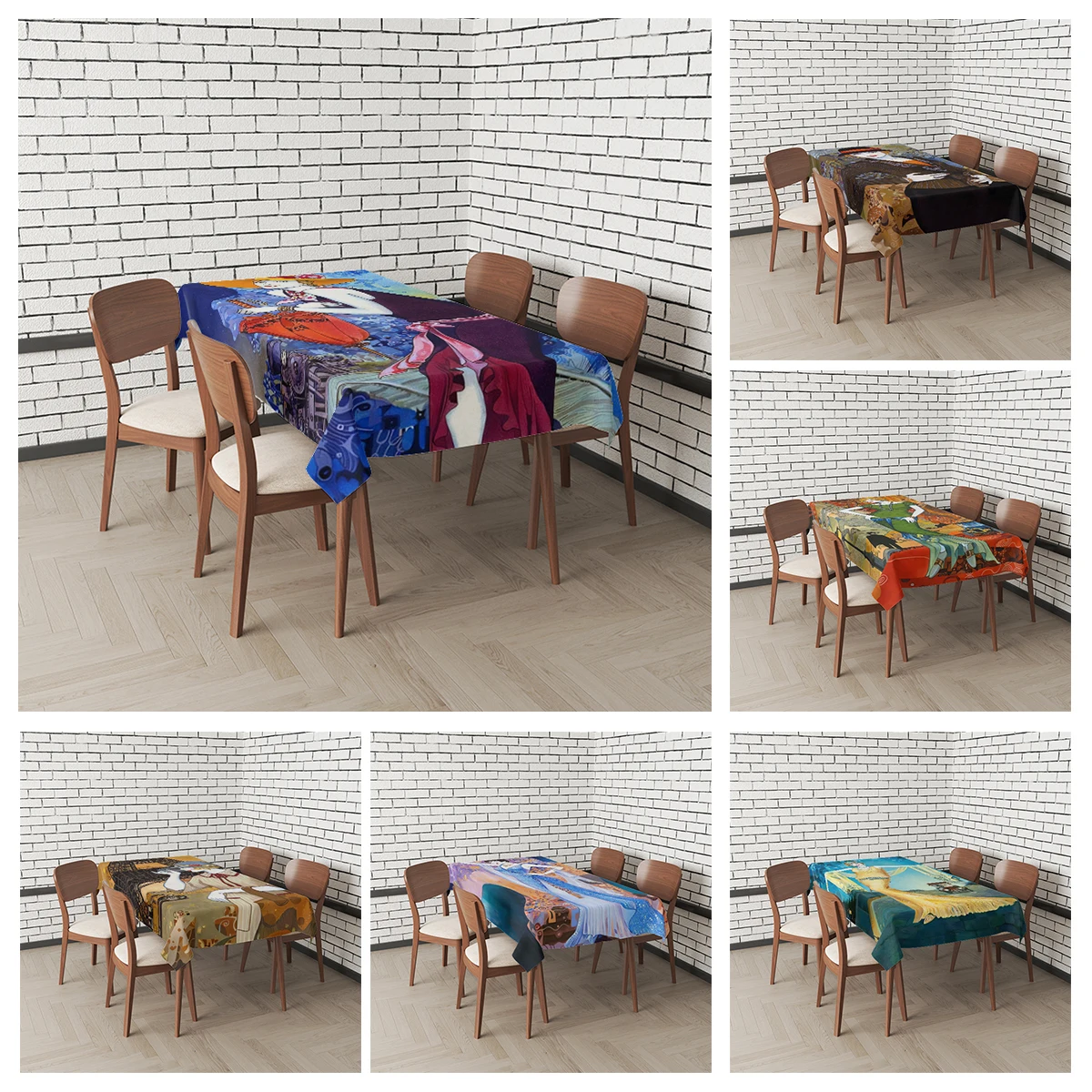 Home tablecloths for dining table decoration Natural and Animal Styles rectangular table accessories cloth Anti-stain tablecloth