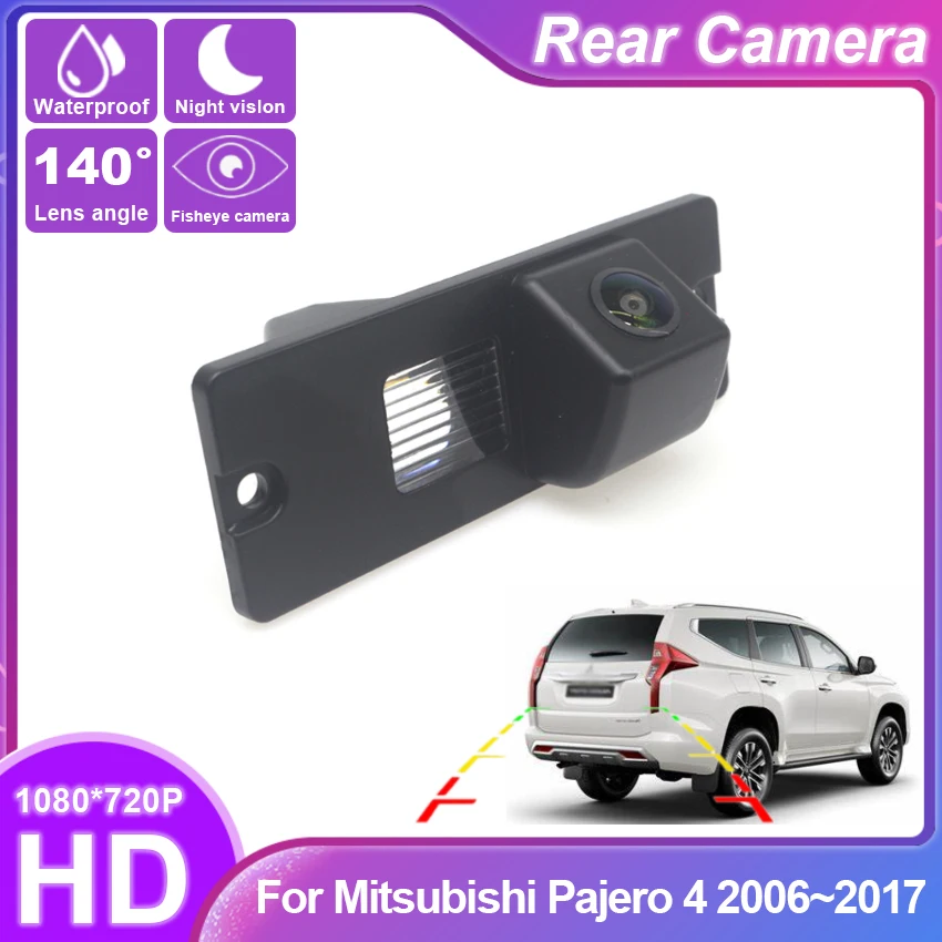 

HD 140 Degree Starlight Night Vision For Mitsubishi Pajero 4 2006~2017 Car Reverse Backup Rear View Camera high quality RCA