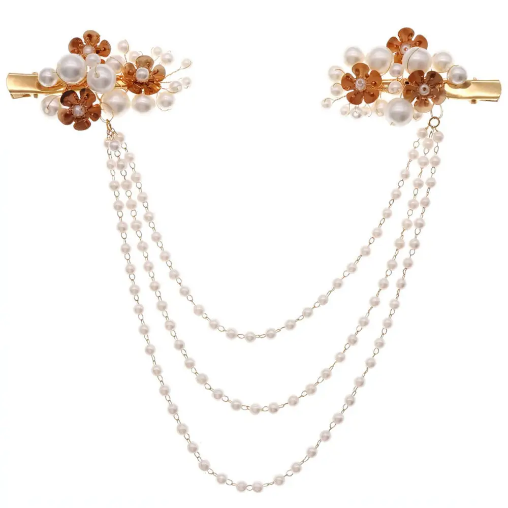 Sweet Floral Pearl Hairpin For Miallo Hair Accessories Exquisite Tassel Barrettes For Daily Life Styling Hair Jewelry