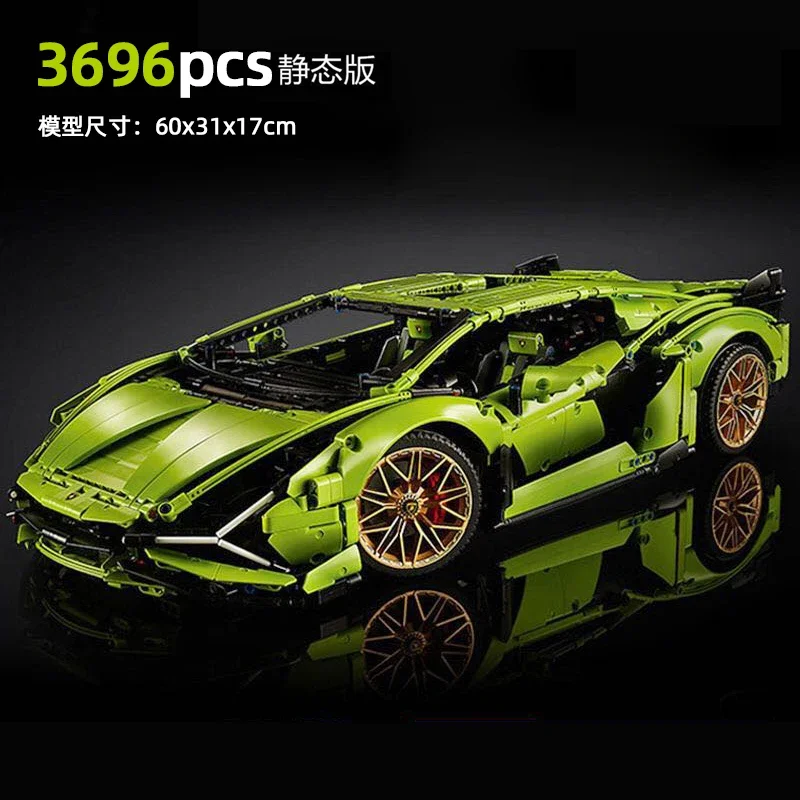 3696pcs Technical Lambo Sian Building Blocks Compatible 42115 MOC Bricks Model Project for Adults Sports Car Toys for Boys Gifts