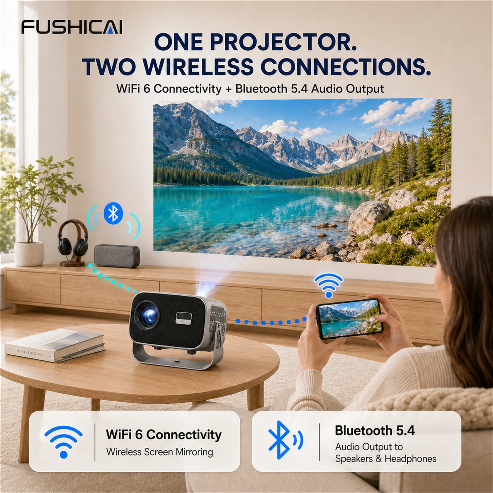 FUSHCAI Vidéoprojecteur Extéri - Home Cinema Entertainment avis et prix