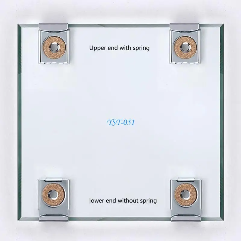 E15A Heavy Duty Glass Mounting Brackets Pack Of 4 Suitable For Dry And Wet Environment Like Bathrooms Bedroom Glass Clamps