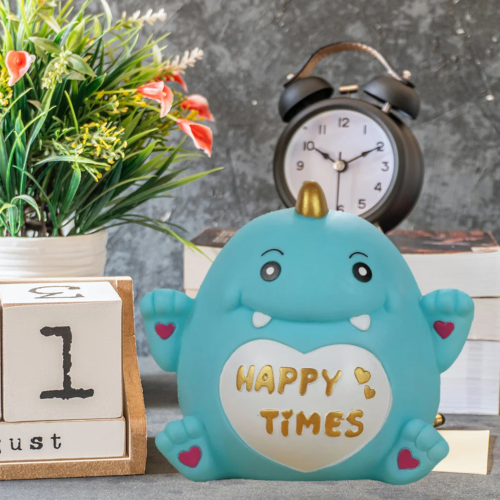 

Unbreakable Vinyl Dinosaur Piggy Bank Coin Saving Pot Anti-Fall Sturdy Large Capacity Cute Room Decoration Gift For