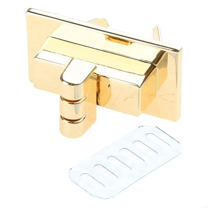 

LX9F Rectangle Clasp Turn Lock Twist Locks DIY Leather Handbag Bag Hardware