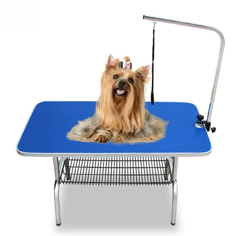 Pet Grooming Table Foldable Portable Anti-Slip Table Home Bathing Blowing Trimming Tables with Shelf Pets Products Supplies