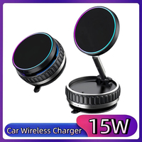 15W Vacuum Suction Cup Magnetic Phone Wireless Charger Holder In Car Mirro Gym Bath Bracket for Iphone 16 15 14 13 12 11 Samsung
