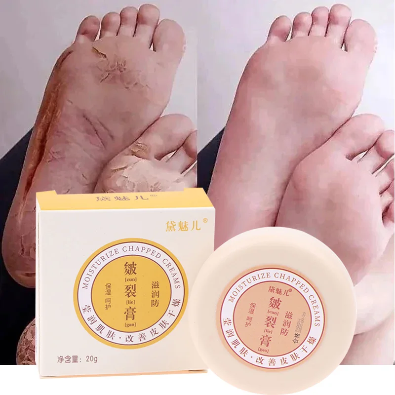 Crème anti-séchage et anti-fissure pour les pieds, réparation des fissures au talon, masque hydratant à l'huile, élimination de la fréquence, produit de soin lisse pour la peau, les mains et les pieds