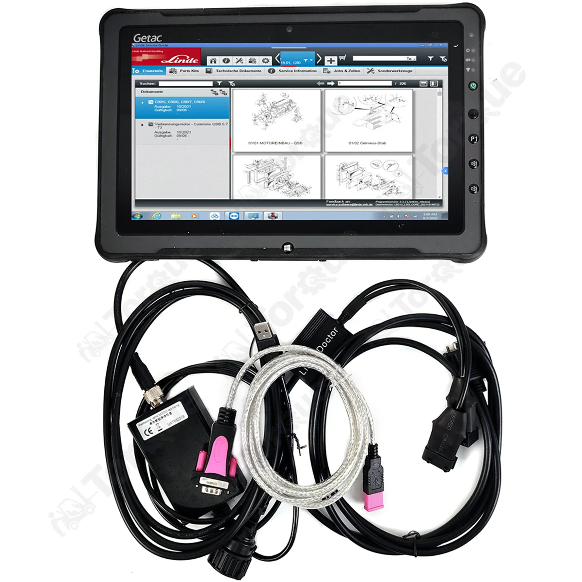 

for Linde Canbox Diagnostic Tool Doctor Forklift USB With F110 tablet Linde diagnostic cable forklift pathfinder truck scanner