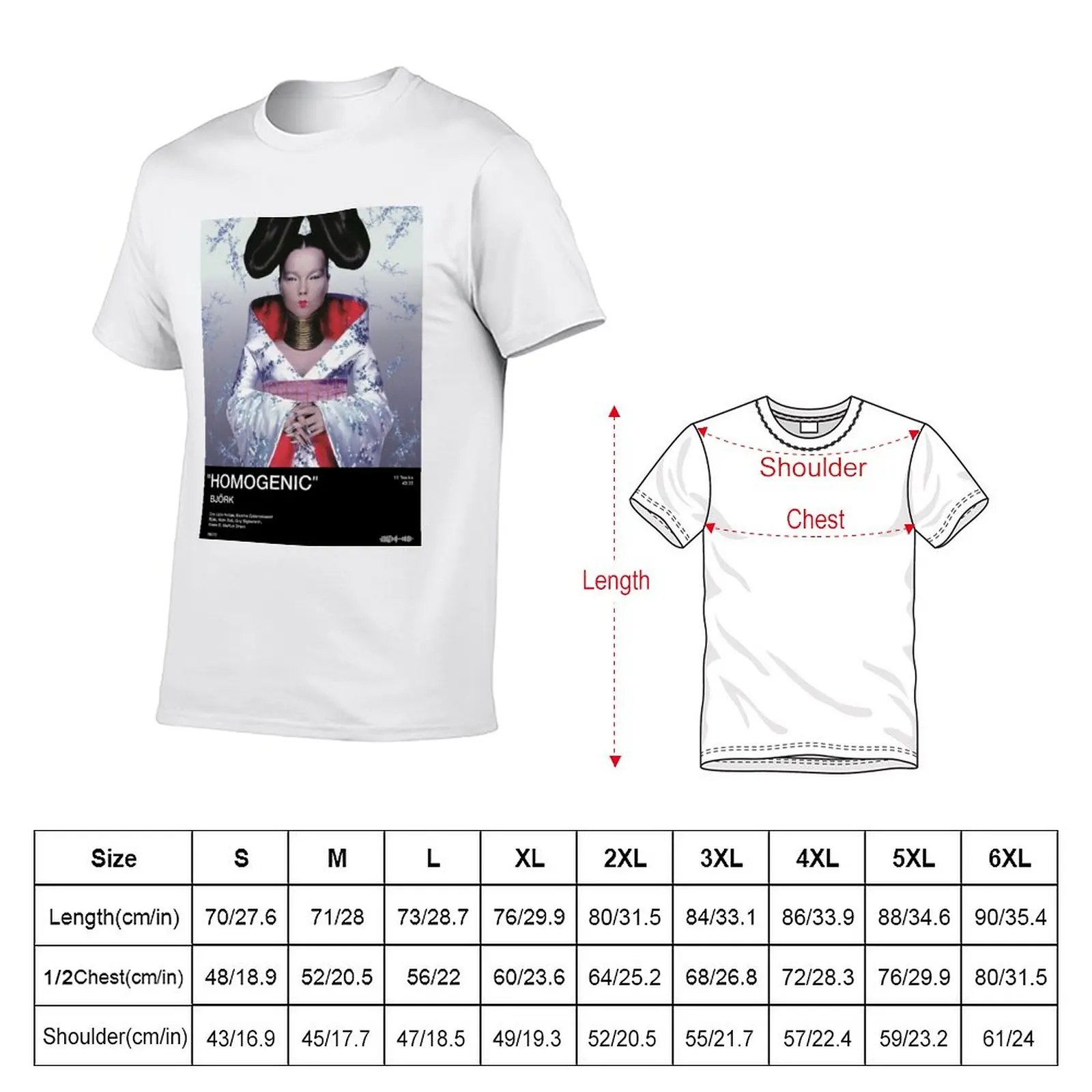 New Bjork - Homogenic T-Shirt quick drying shirt graphic t shirts tops Oversized t-shirt mens tall t shirts