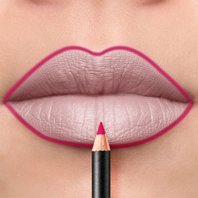 2PCS Matte Lip Gloss + Lip Liner Pen Set 36 Colors Waterproof Long Lasting Purple Red Lip Tint Sexy Waterproof Makeup Cosmetics