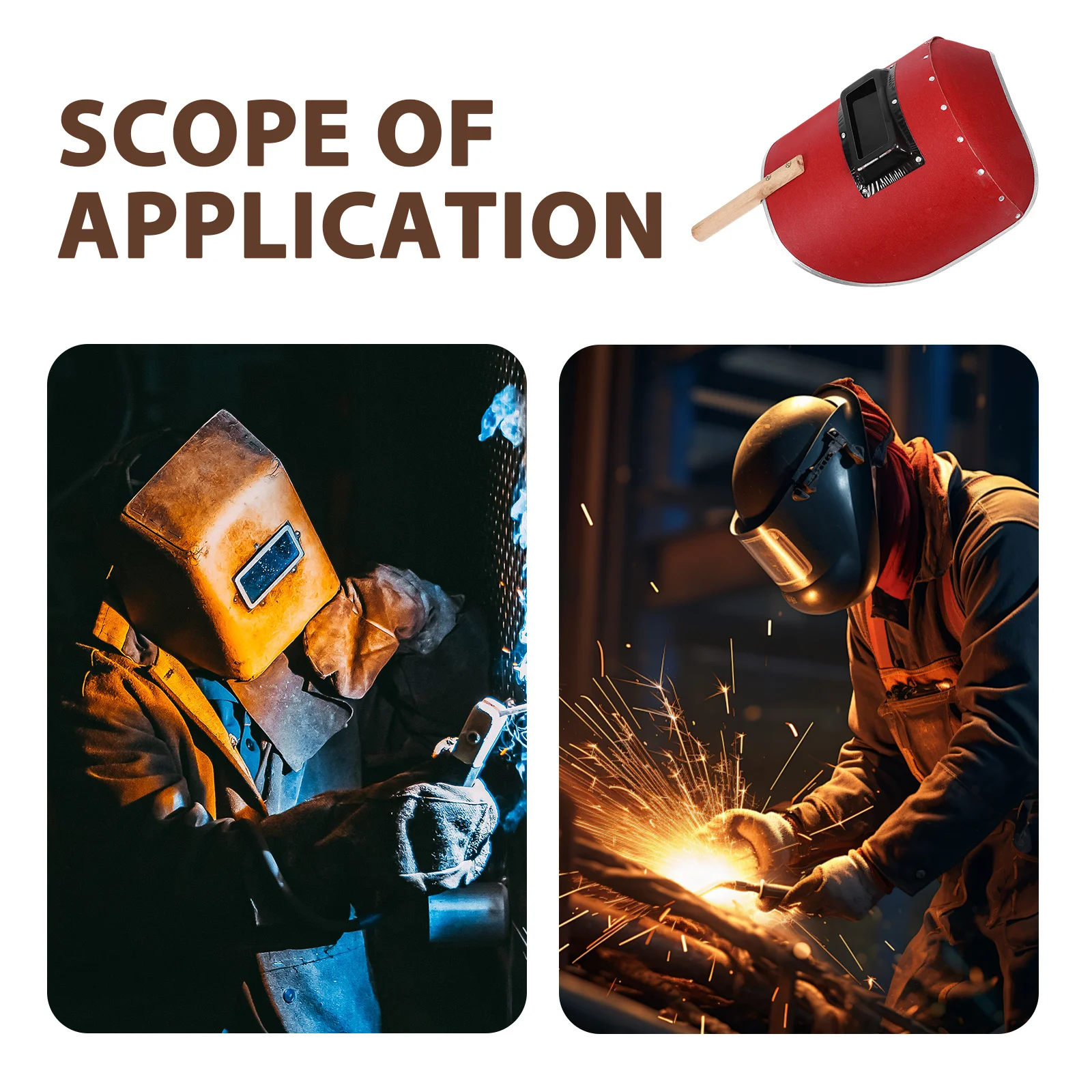 قناع وجه لحام كهربائي، واقي لحام محمول لقطع اللحام بدرجة حرارة عالية #4