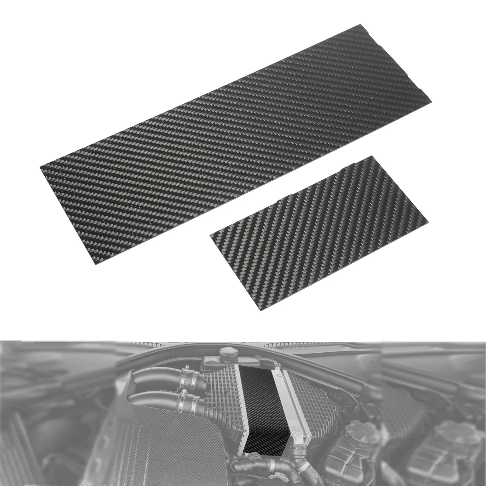 

BEVINSEE Carbon Intercooler Cover for BMW S55 Engine, for BMW M2 F87, M3 F80, M4 F82 F83