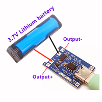 3.7V Lithium Battery Charger 5V 1A 2A Li-ion Lipo Battery Charging Protect Two-in-one Module Micro USB Type-C Protection Board