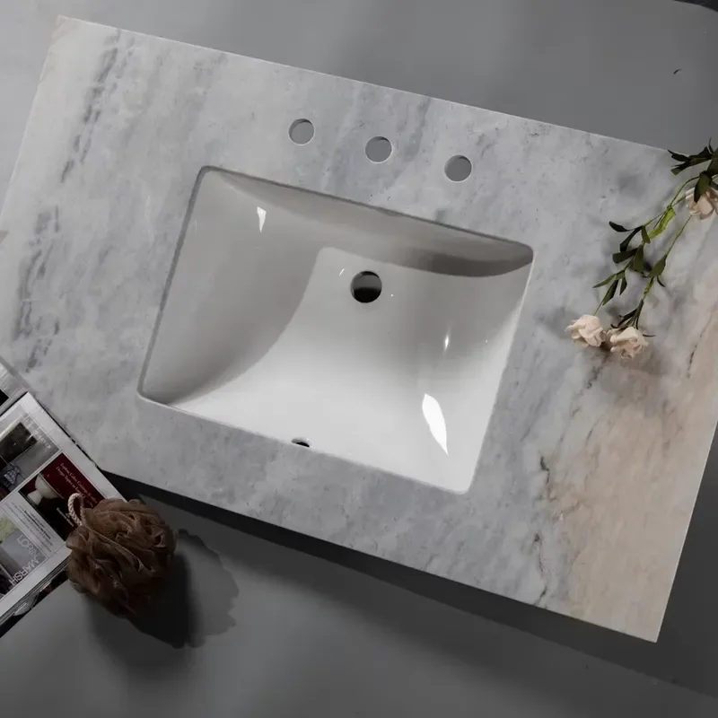 for Marble Countertops with Sink Brilliant Blue  Vanity Kitchen Bathroom Countertops Built-in Sink