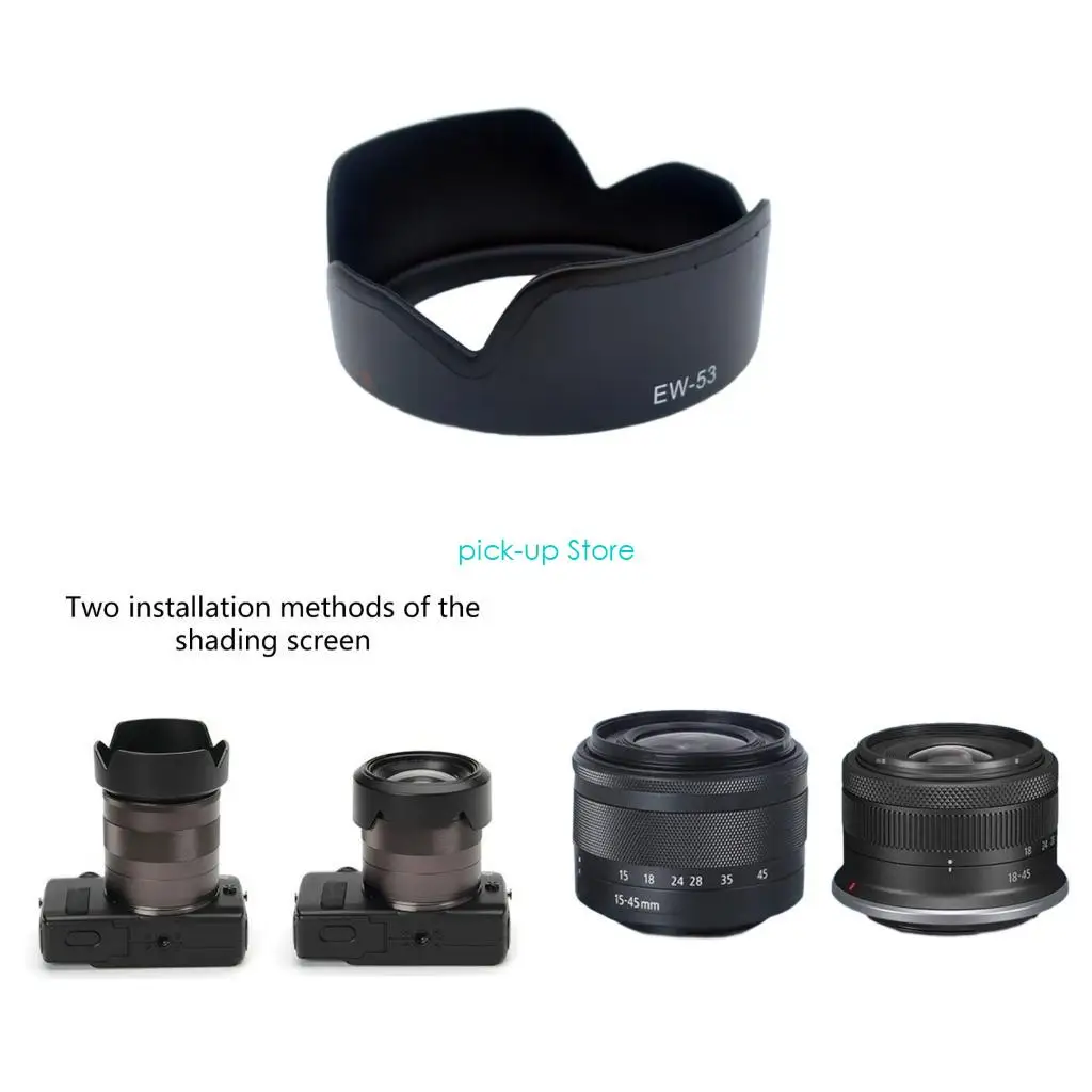 

Q5WA EW53 Rings Lens Adapters Filter Camera Access Lens Hoods For EF-M 15-45mm