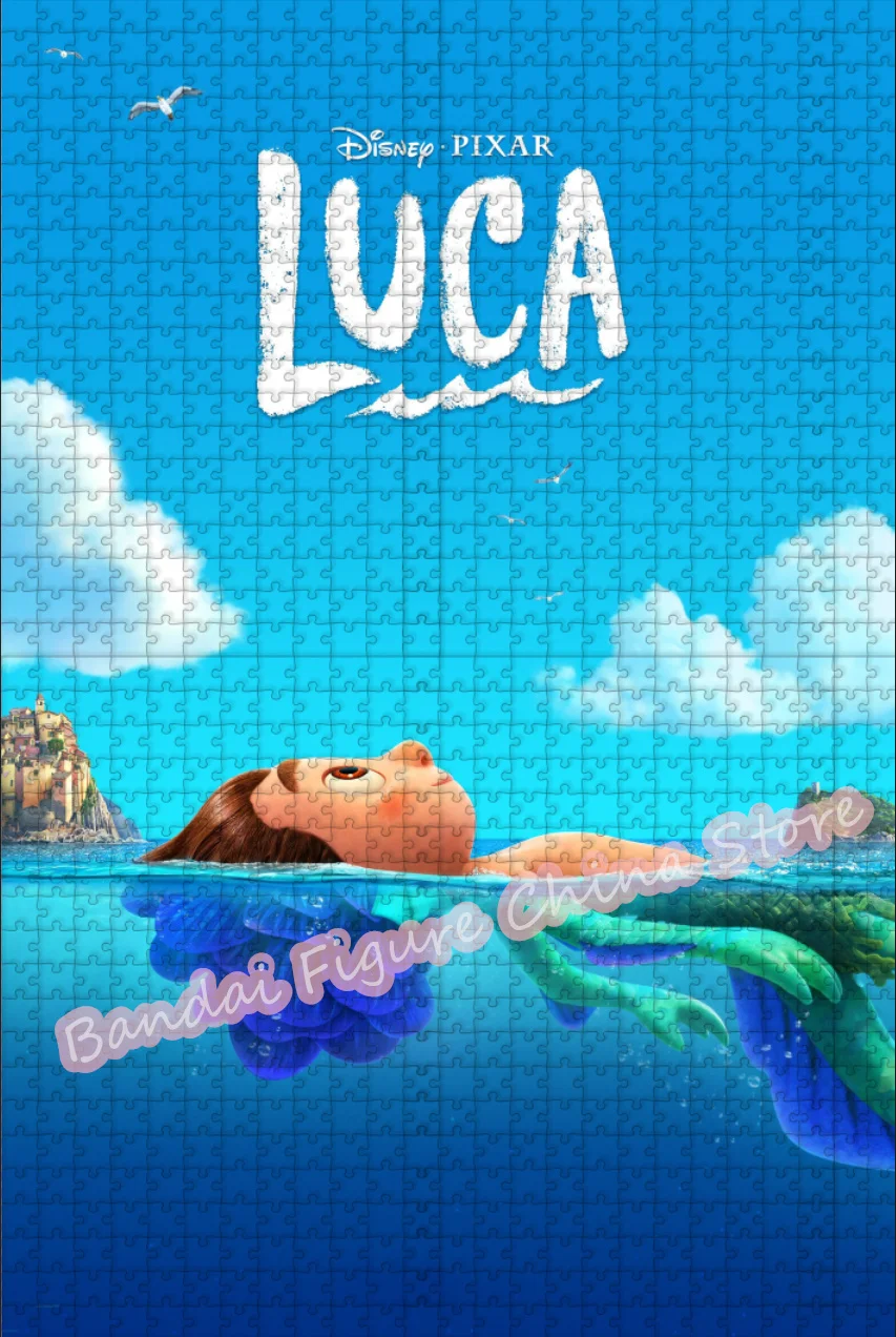 Disney Jigsaw Puzzle Cartoon Movies Alberto Sea Monster Boys Luca Print Puzzle for Kids Toys Decompress Educational Gifts